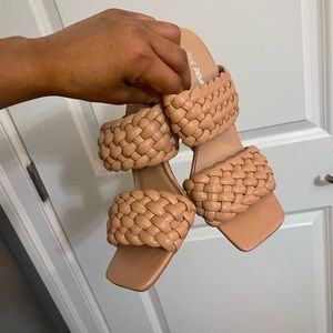 Public desire braided heels